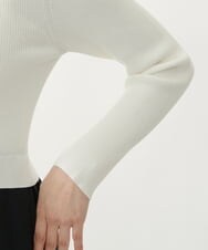 F1PFV11190 MK MICHEL KLEIN(小さいサイズ)(メゾン ドゥ サンク) 【小さいサイズ】ニット×タフタコンビワンピース/洗える ネイビー
