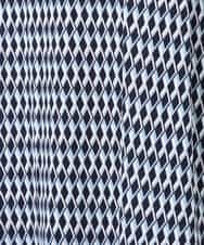 F1PGD20190 MK MICHEL KLEIN(小さいサイズ)(メゾン ドゥ サンク) 【小さいサイズ】[イージーケア]幾何柄ジャージーワンピース/洗濯機で洗える ブラック