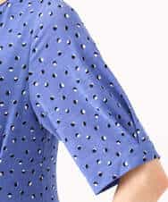 F1PGD50190 MK MICHEL KLEIN(小さいサイズ)(メゾン ドゥ サンク) 【小さいサイズ】[イージーケア/洗濯機で洗える]タックデザインジャージーワンピース ブルー