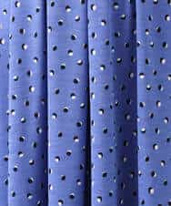 F1PGD50190 MK MICHEL KLEIN(小さいサイズ)(メゾン ドゥ サンク) 【小さいサイズ】[イージーケア/洗濯機で洗える]タックデザインジャージーワンピース ブルー