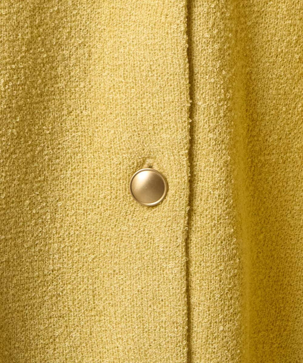 F1SAD42160 MK MICHEL KLEIN(小さいサイズ)(メゾン ドゥ サンク) 【小さいサイズ】ミニブークレーカーディガン/洗える ブラウン