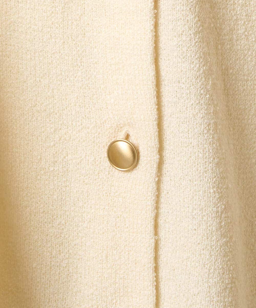 F1SAD42160 MK MICHEL KLEIN(小さいサイズ)(メゾン ドゥ サンク) 【小さいサイズ】ミニブークレーカーディガン/洗える ブラウン