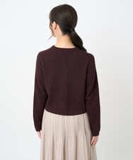 F1SAD42160 MK MICHEL KLEIN(小さいサイズ)(メゾン ドゥ サンク) 【小さいサイズ】ミニブークレーカーディガン/洗える ブラウン