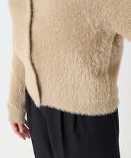 F1SAD44160 MK MICHEL KLEIN(小さいサイズ)(メゾン ドゥ サンク) 【小さいサイズ】フェザーニットカーディガン/洗える ベージュ