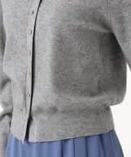F1SAG43150 MK MICHEL KLEIN(小さいサイズ)(メゾン ドゥ サンク) 【小さいサイズ】[洗える]衿付きニットカーディガン グレー