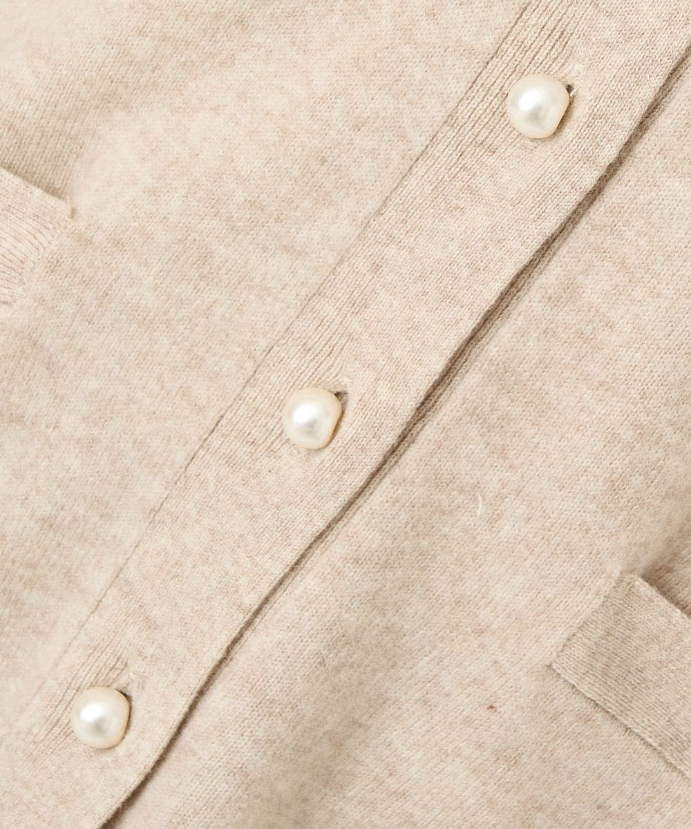 F1SAV09160 MK MICHEL KLEIN(小さいサイズ)(メゾン ドゥ サンク) 【小さいサイズ】airwoolニットカーディガン ピンク