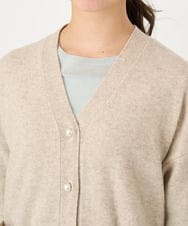 F1SAV09160 MK MICHEL KLEIN(小さいサイズ)(メゾン ドゥ サンク) 【小さいサイズ】airwoolニットカーディガン ピンク