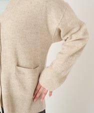 F1SAV09160 MK MICHEL KLEIN(小さいサイズ)(メゾン ドゥ サンク) 【小さいサイズ】airwoolニットカーディガン ピンク