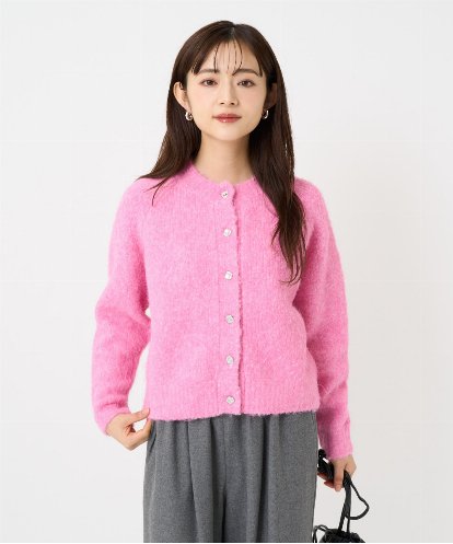 F1SBD50160  【小さいサイズ】ヘアリーニットカーディガン/洗える