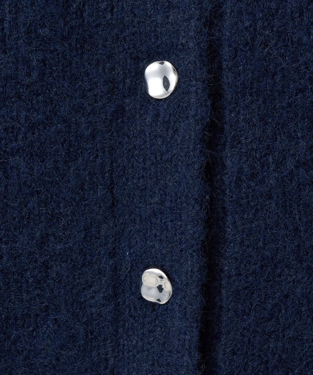 F1SBD50160 MK MICHEL KLEIN(小さいサイズ)(メゾン ドゥ サンク) 【小さいサイズ】ヘアリーニットカーディガン/洗える ピンク