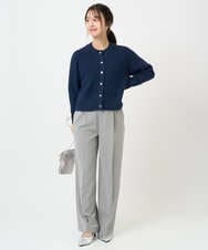 F1SBD50160 MK MICHEL KLEIN(小さいサイズ)(メゾン ドゥ サンク) 【小さいサイズ】ヘアリーニットカーディガン/洗える ピンク