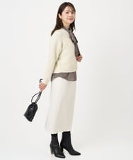 F1SBD50160 MK MICHEL KLEIN(小さいサイズ)(メゾン ドゥ サンク) 【小さいサイズ】ヘアリーニットカーディガン/洗える ピンク