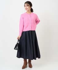 F1SBD50160 MK MICHEL KLEIN(小さいサイズ)(メゾン ドゥ サンク) 【小さいサイズ】ヘアリーニットカーディガン/洗える ピンク