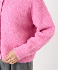 F1SBD50160 MK MICHEL KLEIN(小さいサイズ)(メゾン ドゥ サンク) 【小さいサイズ】ヘアリーニットカーディガン/洗える ピンク