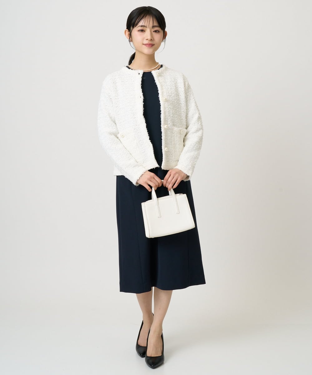 小さいサイズ】ニットツィードジャケット/洗える(その他のジャケット