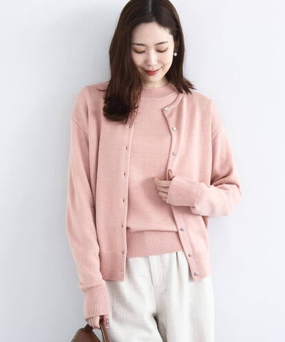 F1SDD61140  キラキラ ラメニットカーディガン/洗える