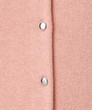 F1SDD61140 MK MICHEL KLEIN(小さいサイズ)(メゾン ドゥ サンク) キラキラ ラメニットカーディガン/洗える サーモンオレンジ