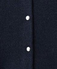 F1SDD61140 MK MICHEL KLEIN(小さいサイズ)(メゾン ドゥ サンク) キラキラ ラメニットカーディガン/洗える サーモンオレンジ