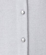 F1SDD61140 MK MICHEL KLEIN(小さいサイズ)(メゾン ドゥ サンク) キラキラ ラメニットカーディガン/洗える サーモンオレンジ