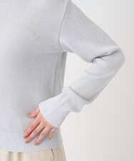 F1SDD61140 MK MICHEL KLEIN(小さいサイズ)(メゾン ドゥ サンク) 【小さいサイズ】キラキラ ラメニットカーディガン/洗える ライトグレー