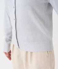 F1SDD61140 MK MICHEL KLEIN(小さいサイズ)(メゾン ドゥ サンク) 【小さいサイズ】キラキラ ラメニットカーディガン/洗える ライトグレー