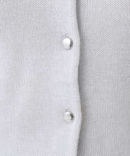 F1SDD61140 MK MICHEL KLEIN(小さいサイズ)(メゾン ドゥ サンク) 【小さいサイズ】キラキラ ラメニットカーディガン/洗える ライトグレー