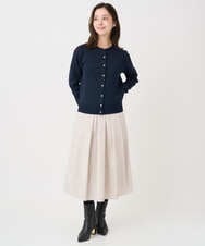 F1SDD61140 MK MICHEL KLEIN(小さいサイズ)(メゾン ドゥ サンク) 【小さいサイズ】キラキラ ラメニットカーディガン/洗える ライトグレー