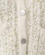 F1SDD62200 MK MICHEL KLEIN(小さいサイズ)(メゾン ドゥ サンク) 【小さいサイズ】ツイードニットジャケット/洗える ホワイト