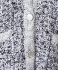 F1SDD62200 MK MICHEL KLEIN(小さいサイズ)(メゾン ドゥ サンク) 【小さいサイズ】ツイードニットジャケット/洗える ホワイト