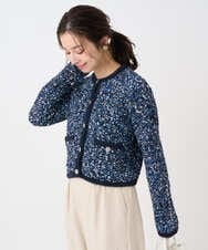 F1SDD62200 MK MICHEL KLEIN(小さいサイズ)(メゾン ドゥ サンク) 【小さいサイズ】ツイードニットジャケット/洗える ホワイト