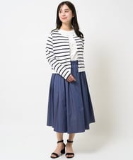 F1SGA31160 MK MICHEL KLEIN(小さいサイズ)(メゾン ドゥ サンク) 【小さいサイズ】ミラノリブニットカーディガン/洗える グレージュ