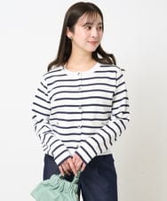 F1SGA31160 MK MICHEL KLEIN(小さいサイズ)(メゾン ドゥ サンク) 【小さいサイズ】ミラノリブニットカーディガン/洗える グレージュ
