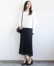 F1SGD20160 MK MICHEL KLEIN(小さいサイズ)(メゾン ドゥ サンク) 【小さいサイズ】綿混ニットカーディガン/洗える ブルーグレー