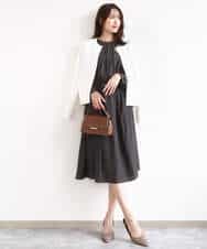 F1SGD20160 MK MICHEL KLEIN(小さいサイズ)(メゾン ドゥ サンク) 【小さいサイズ】綿混ニットカーディガン/洗える ブルーグレー