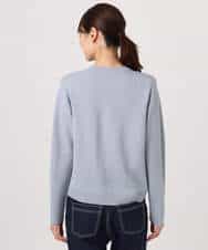 F1SGD20160 MK MICHEL KLEIN(小さいサイズ)(メゾン ドゥ サンク) 【小さいサイズ】綿混ニットカーディガン/洗える ブルーグレー