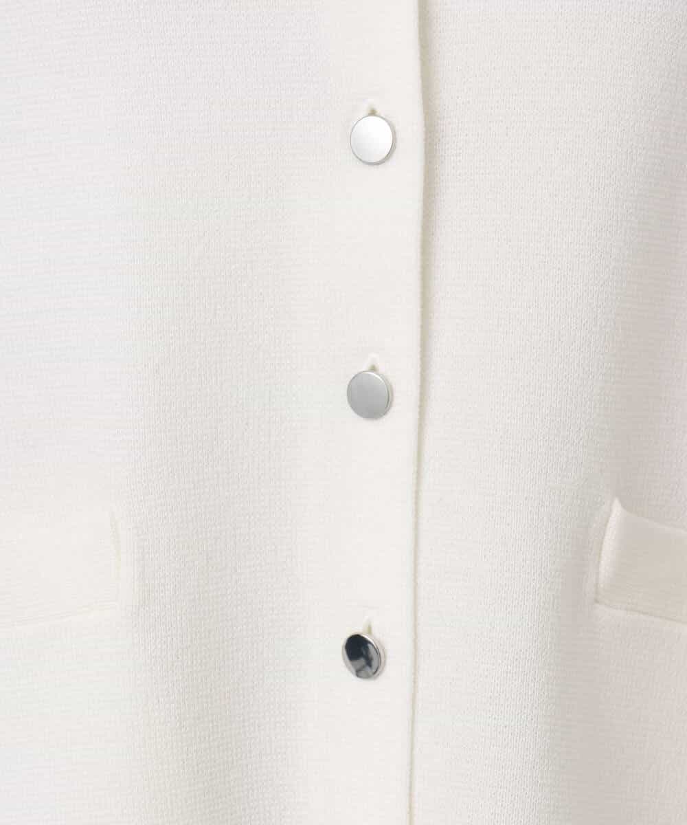 F1SGD20160 MK MICHEL KLEIN(小さいサイズ)(メゾン ドゥ サンク) 【小さいサイズ】綿混ニットカーディガン/洗える ブルーグレー