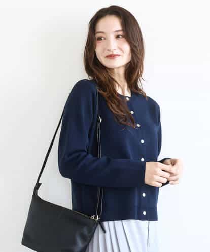 F1SGD20160 MK MICHEL KLEIN(小さいサイズ) 【小さいサイズ】綿混ニットカーディガン/洗える