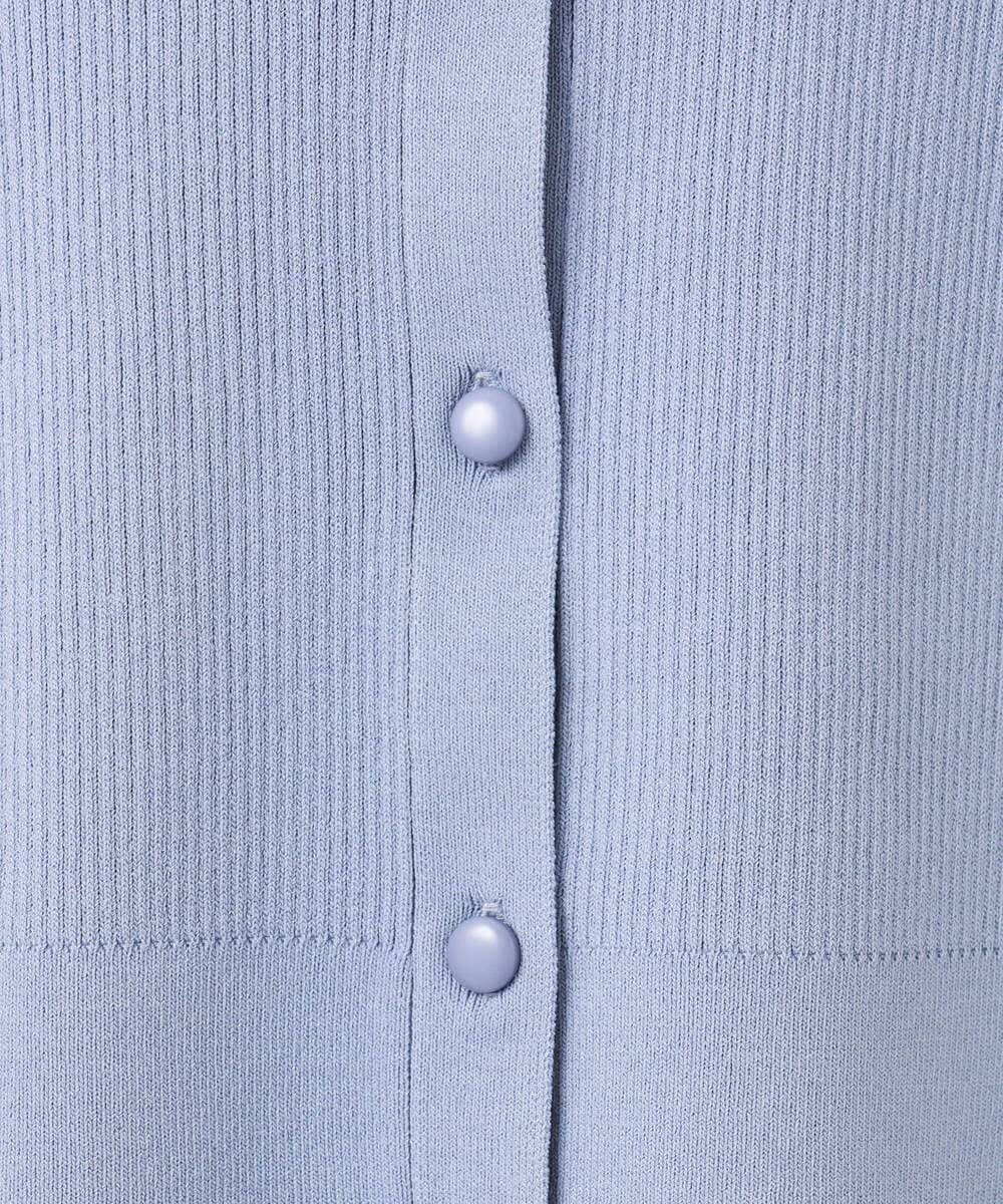 F1SGD31150 MK MICHEL KLEIN(小さいサイズ)(メゾン ドゥ サンク) 【小さいサイズ】襟付きニットプルオーバー/洗える ライトブルー