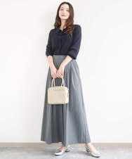 F1SGD31150 MK MICHEL KLEIN(小さいサイズ)(メゾン ドゥ サンク) 【小さいサイズ】襟付きニットプルオーバー/洗える ライトブルー