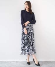 F1SGD31150 MK MICHEL KLEIN(小さいサイズ)(メゾン ドゥ サンク) 【小さいサイズ】襟付きニットプルオーバー/洗える ライトブルー