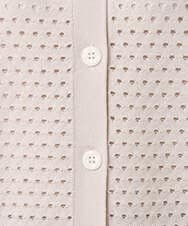 F1SGD32150 MK MICHEL KLEIN(小さいサイズ)(メゾン ドゥ サンク) 【小さいサイズ】アイレット編みニット/前後2way/洗える ピンク