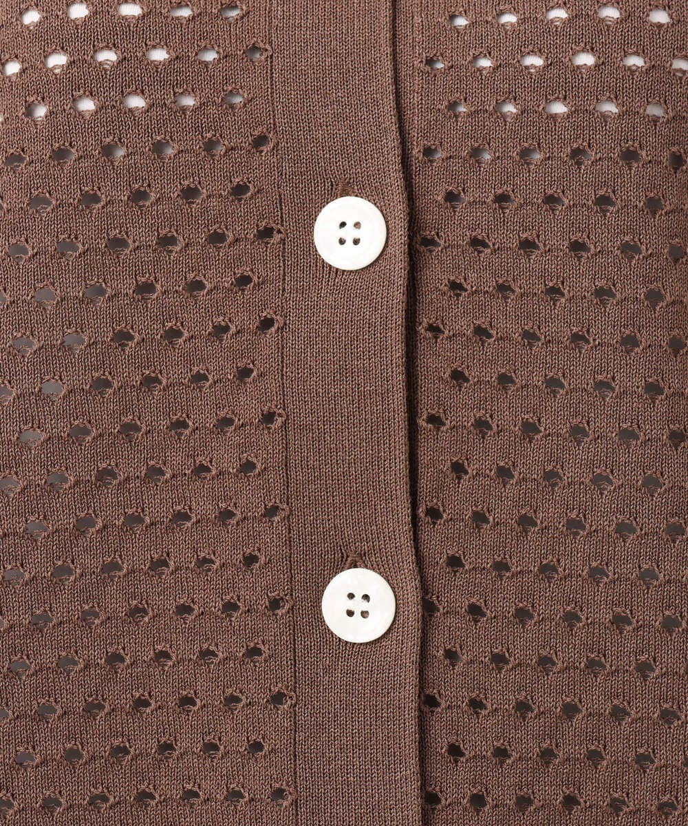 F1SGD32150 MK MICHEL KLEIN(小さいサイズ)(メゾン ドゥ サンク) 【小さいサイズ】アイレット編みニット/前後2way/洗える ピンク