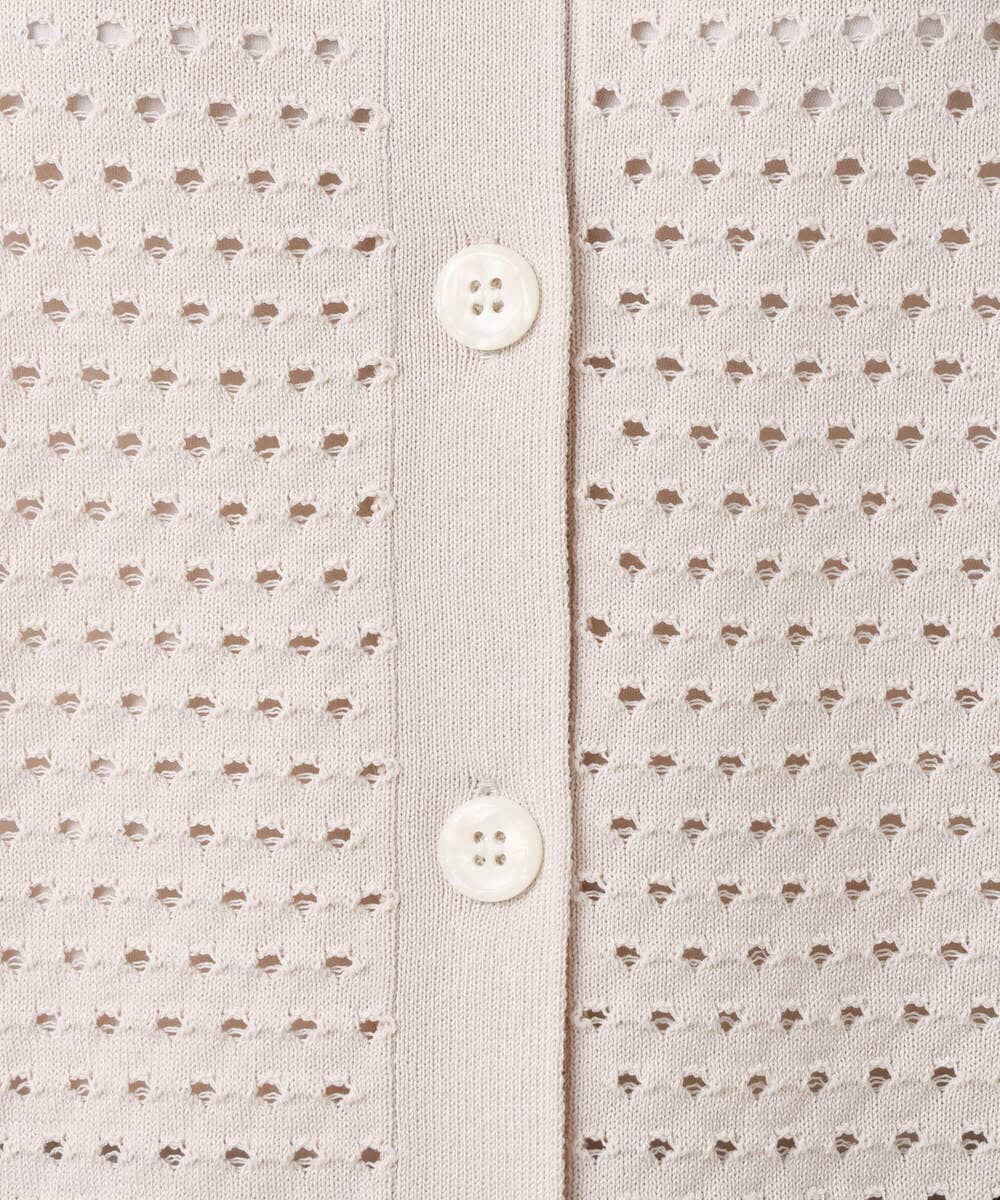 F1SGD32150 MK MICHEL KLEIN(小さいサイズ)(メゾン ドゥ サンク) 【小さいサイズ】アイレット編みニット/前後2way/洗える ピンク