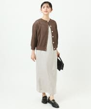 F1SGD32150 MK MICHEL KLEIN(小さいサイズ)(メゾン ドゥ サンク) 【小さいサイズ】アイレット編みニット/前後2way/洗える ピンク