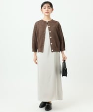 F1SGD32150 MK MICHEL KLEIN(小さいサイズ)(メゾン ドゥ サンク) 【小さいサイズ】アイレット編みニット/前後2way/洗える ピンク