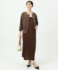 F1SGD32150 MK MICHEL KLEIN(小さいサイズ)(メゾン ドゥ サンク) 【小さいサイズ】アイレット編みニット/前後2way/洗える ピンク