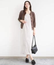 F1SGD32150 MK MICHEL KLEIN(小さいサイズ)(メゾン ドゥ サンク) 【小さいサイズ】アイレット編みニット/前後2way/洗える ピンク