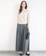 F1SGD32150 MK MICHEL KLEIN(小さいサイズ)(メゾン ドゥ サンク) 【小さいサイズ】アイレット編みニット/前後2way/洗える ピンク