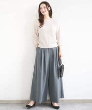 F1SGD32150 MK MICHEL KLEIN(小さいサイズ)(メゾン ドゥ サンク) 【小さいサイズ】アイレット編みニット/前後2way/洗える ピンク