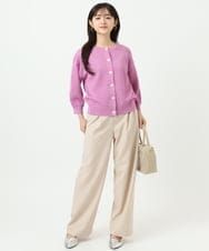 F1SGD32150 MK MICHEL KLEIN(小さいサイズ)(メゾン ドゥ サンク) 【小さいサイズ】アイレット編みニット/前後2way/洗える ピンク